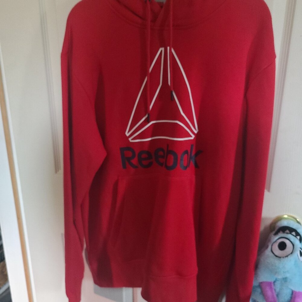 Red reebok hoodie